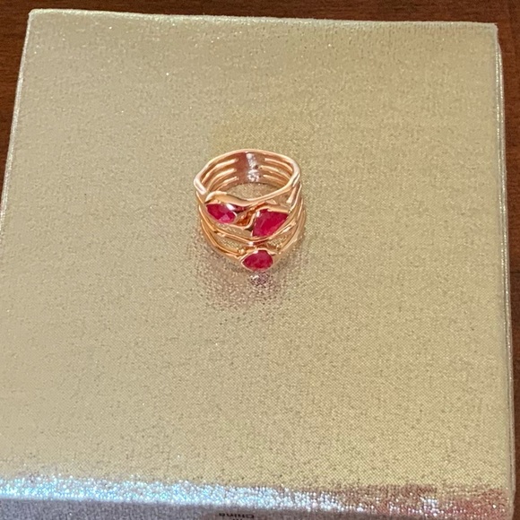 Monica Vinader Siren Cluster Cocktail Pink Quartz ring - Picture 11 of 14